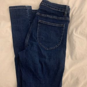 Ultra high waist blue Garage jeans
